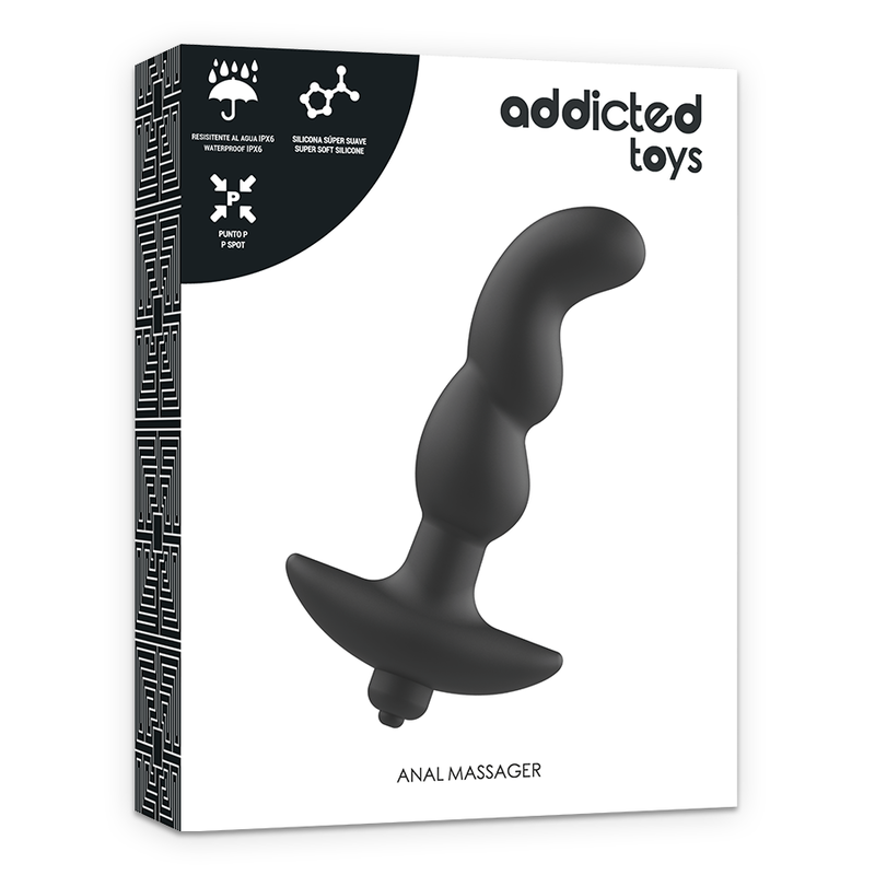 ADDICTED TOYS - MASSAGGIATORE ANALE VIBRANTE NERO MODELLO 2