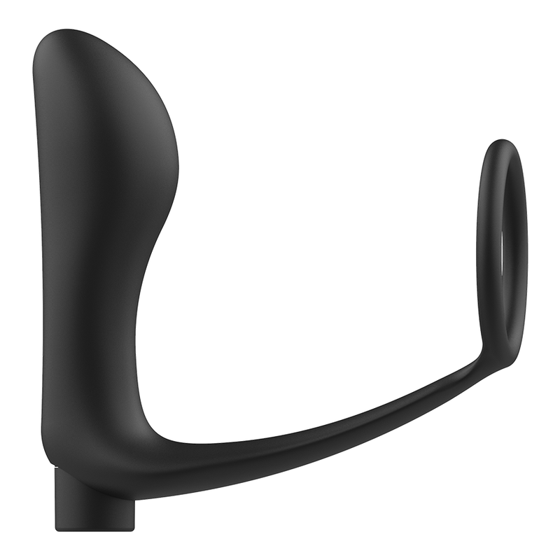 ADDICTED TOYS - PLUG ANALE RICARICABILE NERO CON TELECOMANDO E ANELLO PER PENE