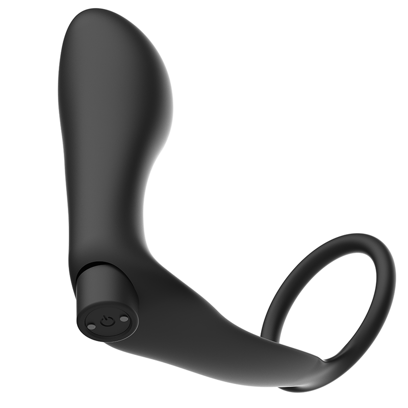 ADDICTED TOYS - PLUG ANALE RICARICABILE NERO CON TELECOMANDO E ANELLO PER PENE