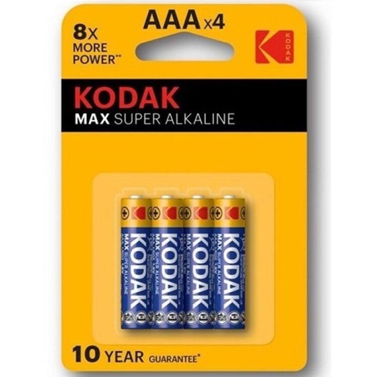KODAK - BATTERIA AAA ALCALINE SUPER MAX LR03 BLISTER*4