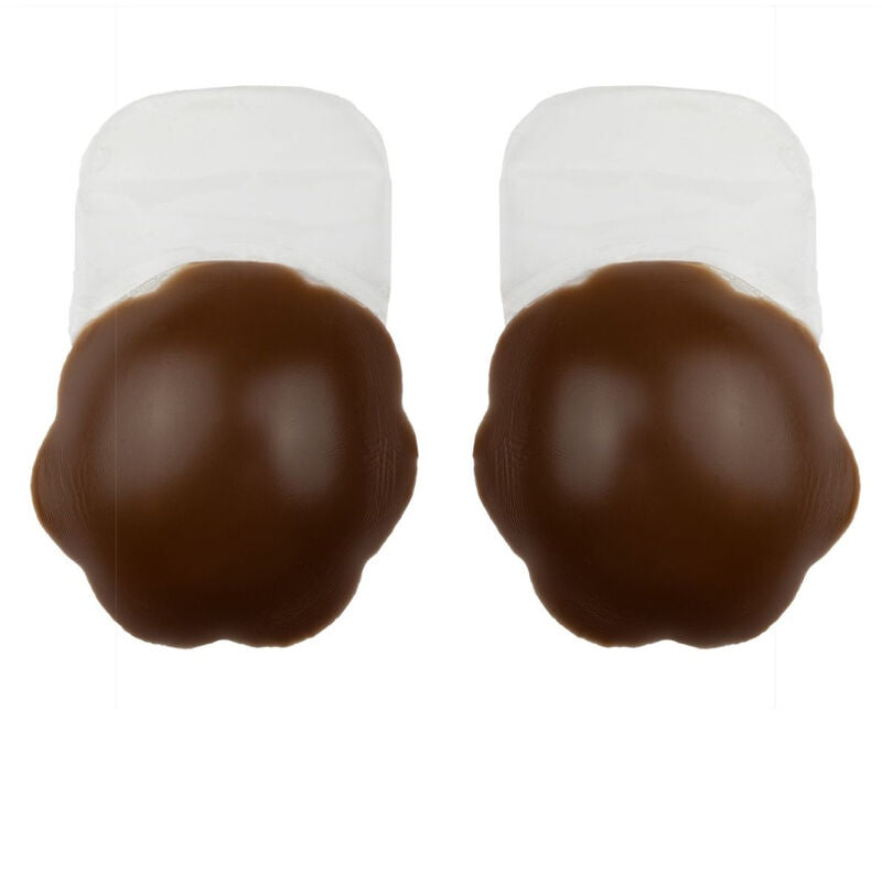 BYE-BRA - REGGISENO PUSH-UP IN SILICONE MARRONE TAGLIA XL