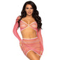 LEG AVENUE - ZIG ZAG TOP Y MINI FALDA TALLA ÚNICA