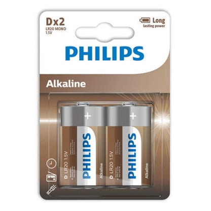 PHILIPS - BATTERIA ALCALINE D LR20 BLISTER*2