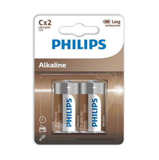 PHILIPS - BATTERIA ALCALINE C LR14 BLISTER*2