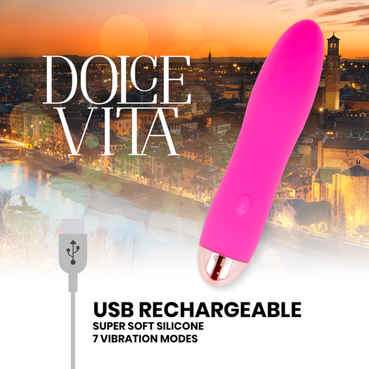DOLCE VITA - VIBRATORE RICARICABILE PINK FOUR 7 VELOCITÀ