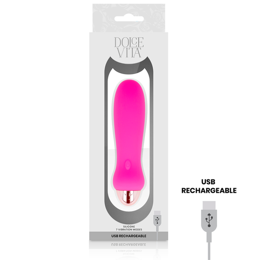 DOLCE VITA - VIBRATORE RICARICABILE PINK FIVE 7 VELOCITÀ