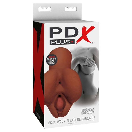 PDX PLUS - SCEGLI IL TUO MASTURBATORE DOPPIO MARRONE PER IL PIACERE