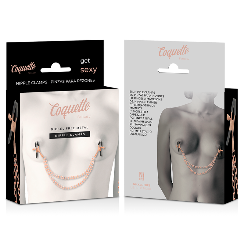 COQUETTE CHIC DESIRE - MORSETTI PER CAPEZZOLI IN METALLO FANTASY CON CATENA