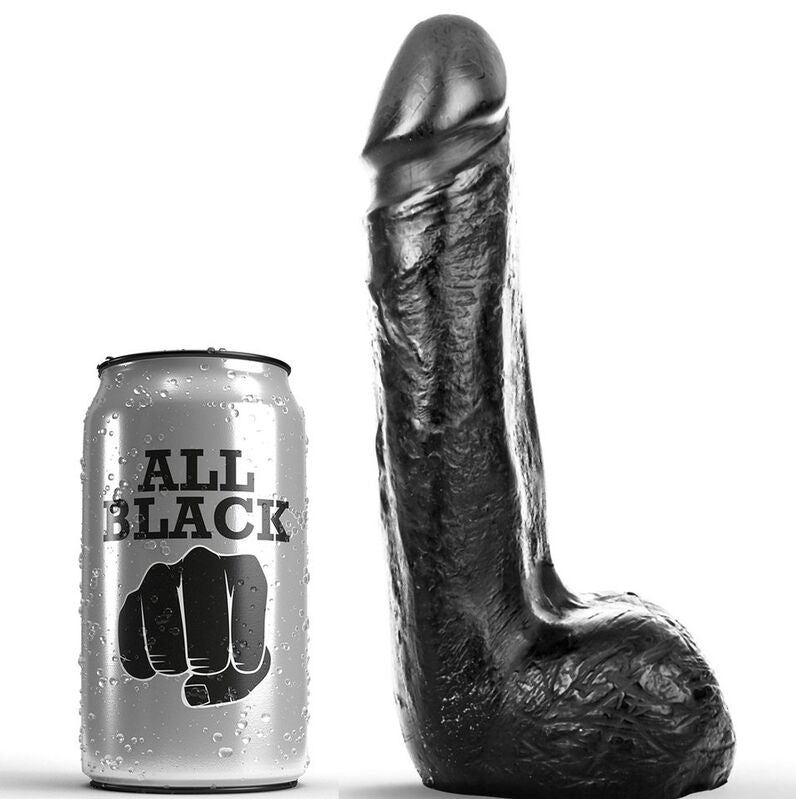 TUTTO NERO - DILDO REALISTICO NERO MORBIDO 20 CM
