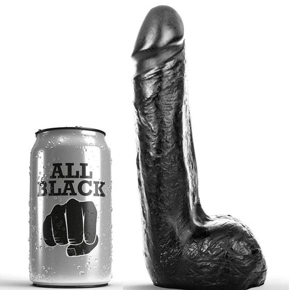 TUTTO NERO - DILDO REALISTICO NERO MORBIDO 20 CM