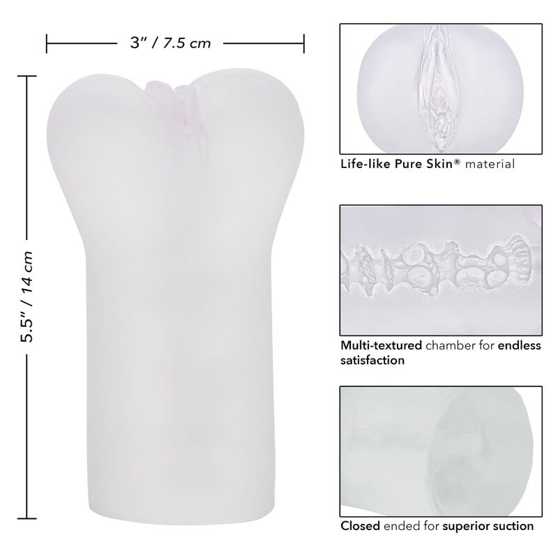 CALEXOTICS - MASTURBATORE TRASPARENTE CON VULVA SENZA LIMITI