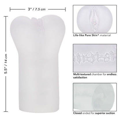 CALEXOTICS - MASTURBATORE TRASPARENTE CON VULVA SENZA LIMITI