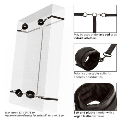 CALEXOTICS - SET DI RESISTENZA PER LETTO BOUNDLESS RED RESTRAINT