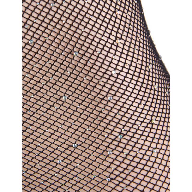 QUEEN LINGERIE - Abito a rete con strass S/L