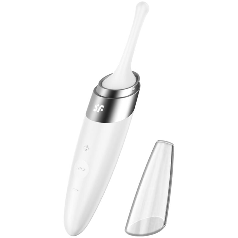 SATISFYER - STIMOLATORE CLITORIDEO TWIRLING DELIGHT BIANCO