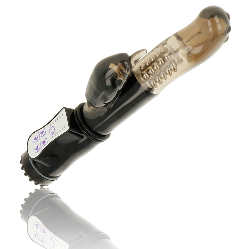 OHMAMA - VIBRATORE ROTANTE CON STIMOLATORE CLITORIDEO A DELFINO