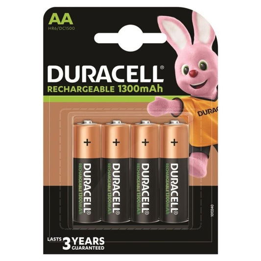 DURACELL - BATTERIA RICARICABILE AA HR6 1300mAh BLISTER*4