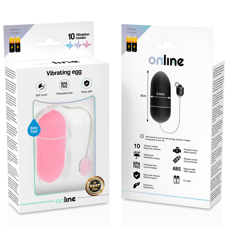 ONLINE - UOVO VIBRANTE ROSA IMPERMEABILE