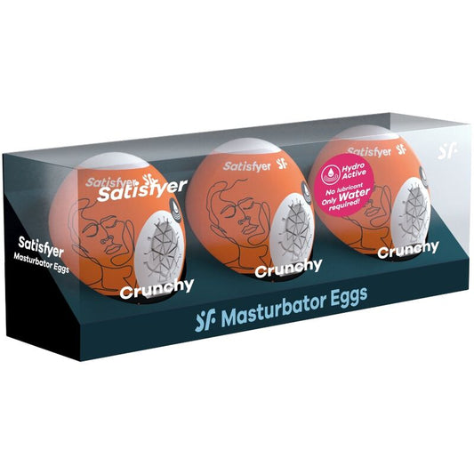 SATISFYER - 3 UOVA MASTURBATORIE CATTIVE, SELVAGGE E CROCCANTI