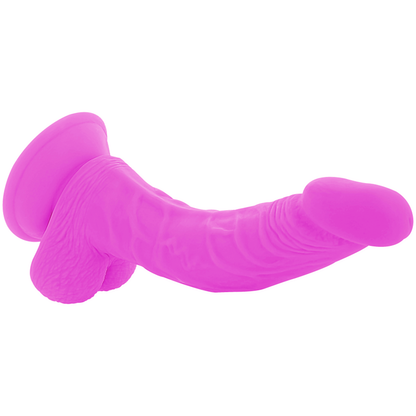 DIVERSIA - DILDO REALISTICO FLESSIBILE VIBRANTE LILLA 21,5 CM -O- 4,5 CM