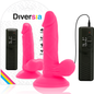 DIVERSIA - DILDO REALISTICO FLESSIBILE VIBRANTE ROSA 17 CM -O- 3,3 CM