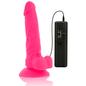 DIVERSIA - DILDO REALISTICO FLESSIBILE VIBRANTE ROSA 18 CM -O- 4 CM