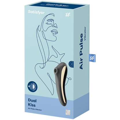 SATISFYER - STIMOLATORE CLITORIDEO DUAL KISS NERO