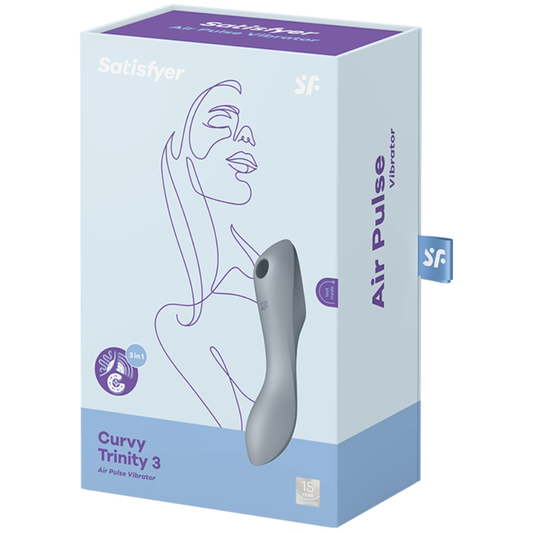 SATISFYER - CURVY TRINITY 3 STIMOLATORE E VIBRATORE GRIGIO