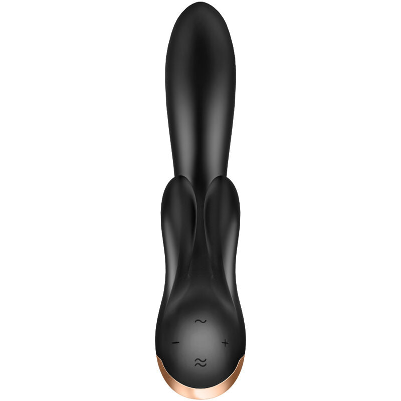 SATISFYER - VIBRATORE DOPPIO FLEX APP NERO