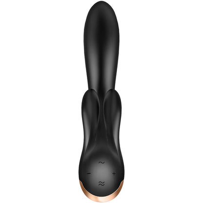 SATISFYER - VIBRATORE DOPPIO FLEX APP NERO