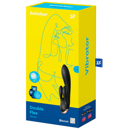 SATISFYER - VIBRATORE DOPPIO FLEX APP NERO