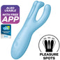 SATISFYER - APP VIBRATORE A TRE 4 VIBRATORI BLU