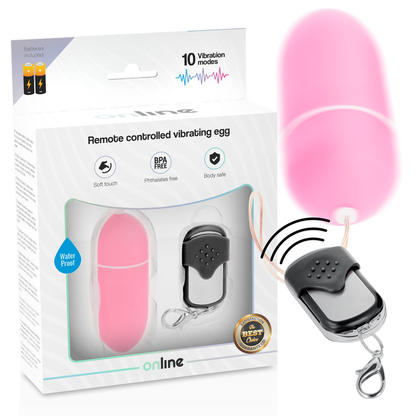 ONLINE - UOVO VIBRANTE ROSA CON TELECOMANDO L