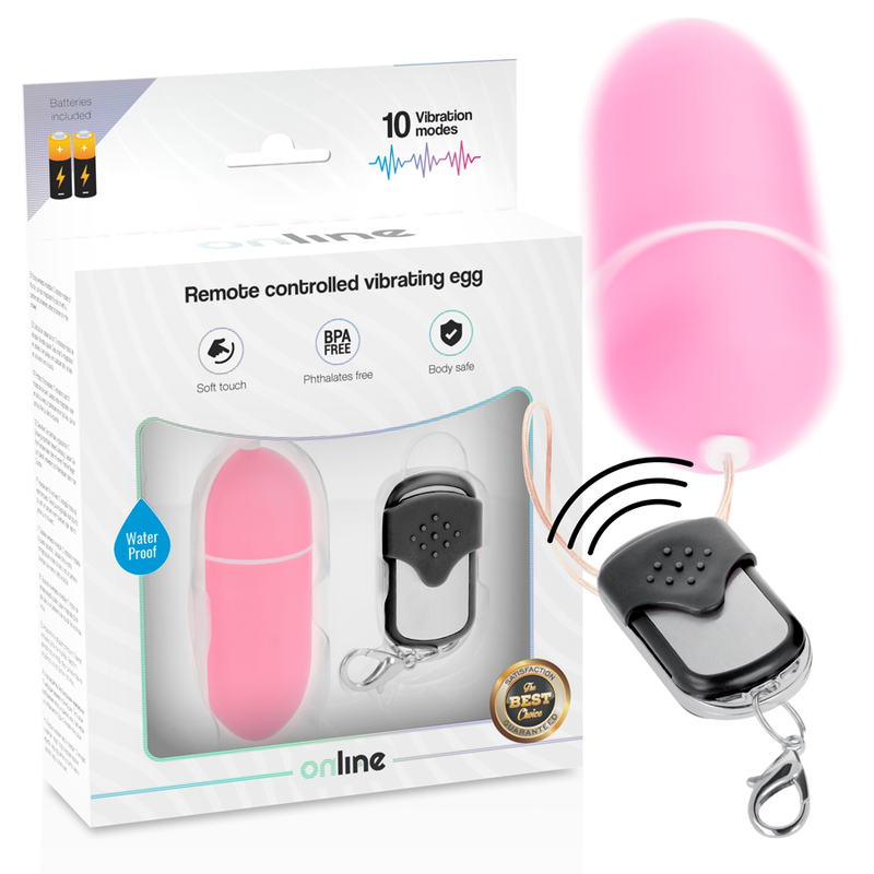 ONLINE - UOVO VIBRANTE ROSA CON TELECOMANDO L