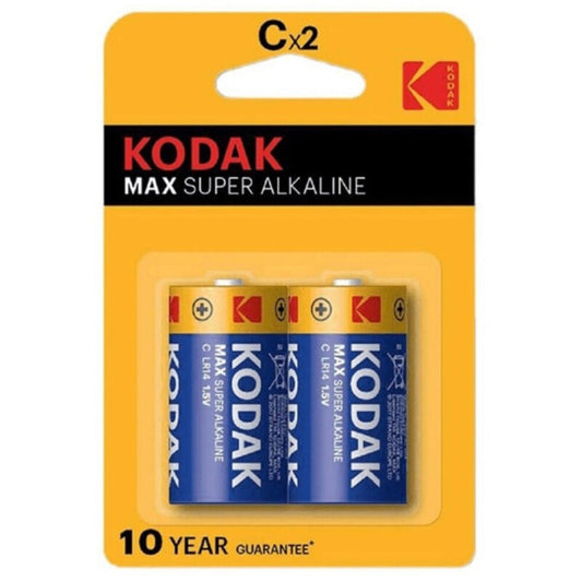 KODAK - BATTERIA ALCALINE MAX C LR14 BLISTER*2