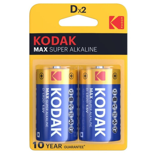 KODAK - BLISTER DI BATTERIE ALCALINE MAX D LR20*2