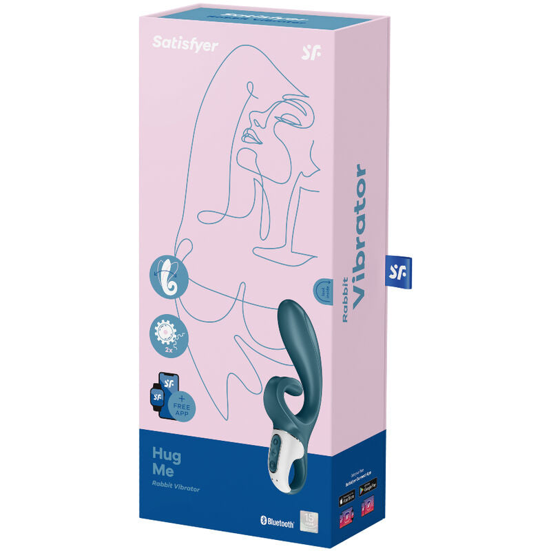 SATISFYER - APP VIBRATORE CONIGLIO HUG ME BLU
