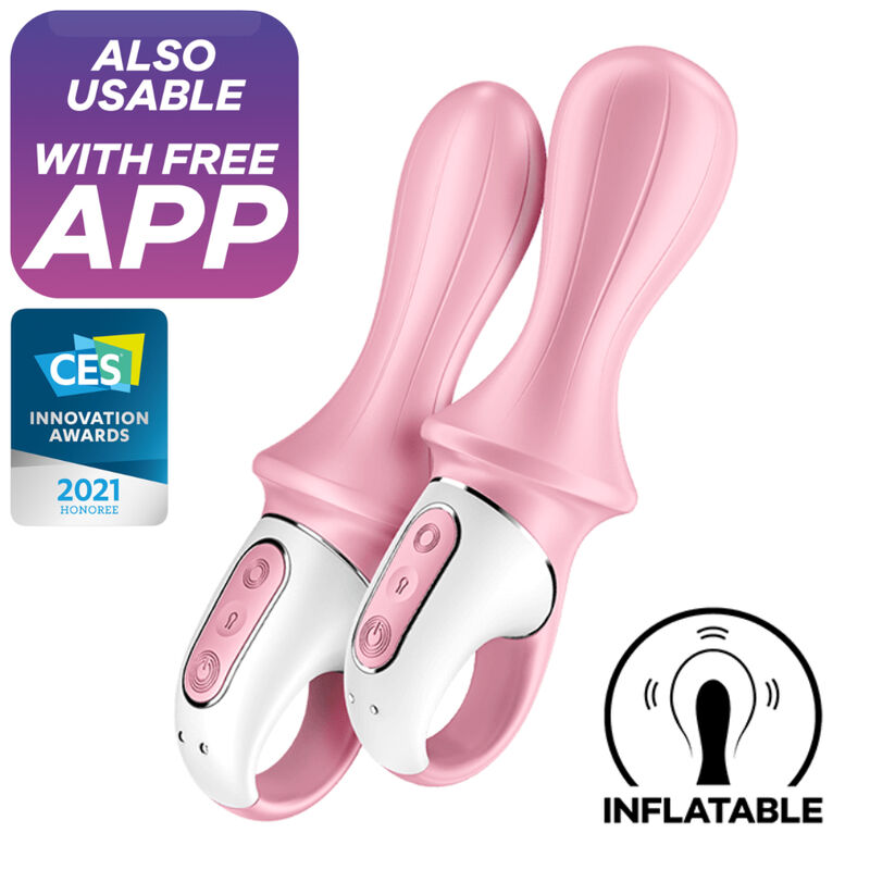 SATISFYER - AIR PUMP BOOTY 5+ VIBRATORE ANALE GONFIABILE ROSA