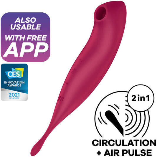 SATISFYER - TWIRLING PRO+ STIMOLATORE E VIBRATORE APP VERDE