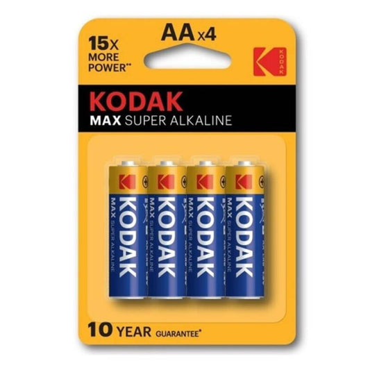 KODAK - BATTERIA ALCALINE SUPER AA LR6 BLISTER*4