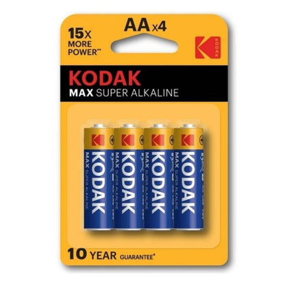 KODAK - BATTERIA ALCALINE SUPER AA LR6 BLISTER*4