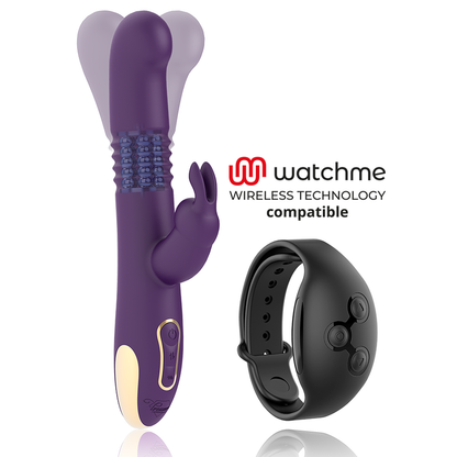 TESORO - BASTIAN RABBIT SU E GIÙ, ROTATORE E VIBRATORE COMPATIBILE CON LA TECNOLOGIA WIRELESS WATCHME