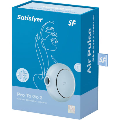 SATISFYER - PRO TO GO 3 DOPPIO STIMOLATORE E VIBRATORE BLU