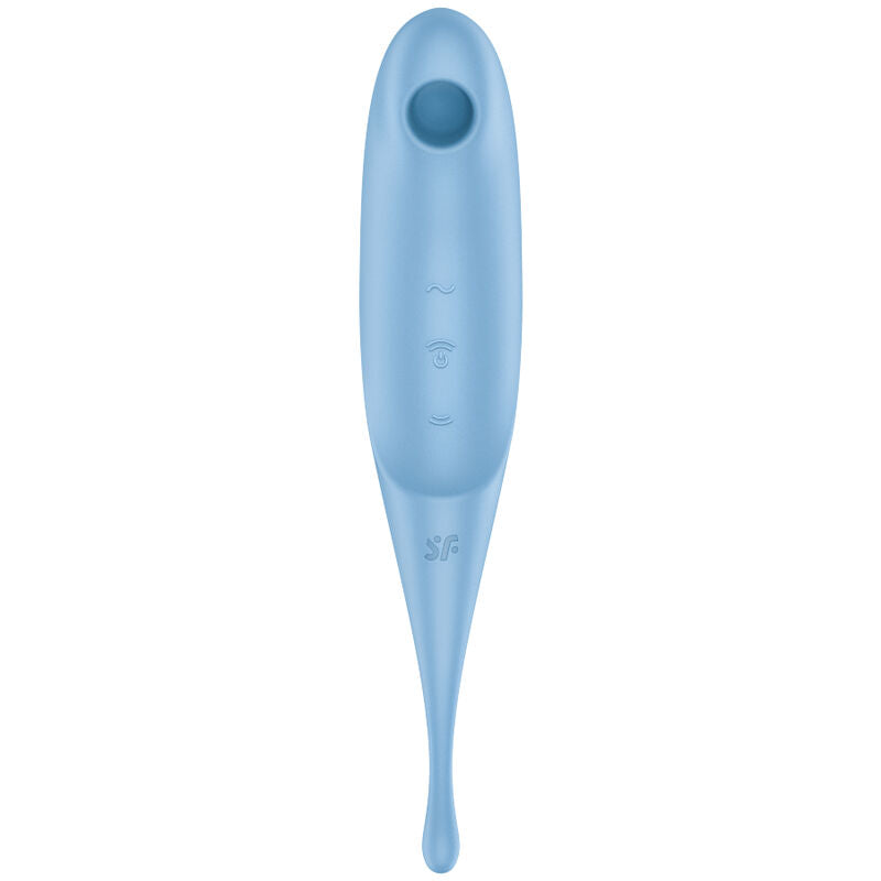 SATISFYER - STIMOLATORE E VIBRATORE TWIRLING PRO BLU