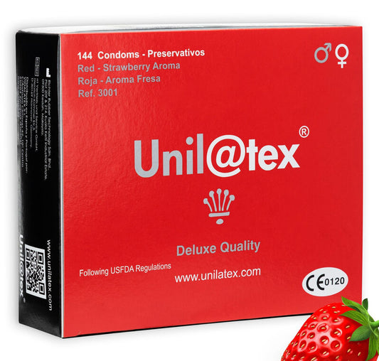 UNILATEX - PRESERVATIVI ROSSO/FRAGOLA 144 UNITÀ
