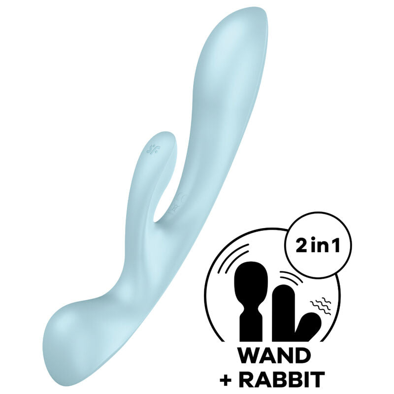 SATISFYER - VIBRATORE IBRIDO TRIPLE OH BLUE