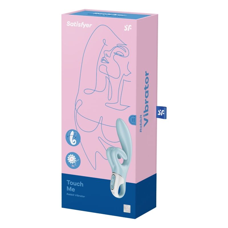 SATISFYER - VIBRATORE CONIGLIO BLU TOCCAMI