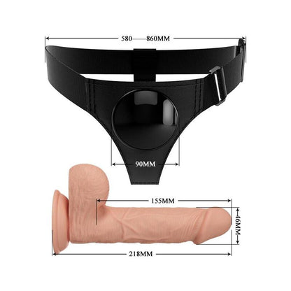 PRETTY LOVE - IMBRACATURA SLIP UNIVERSALE CON DILDO JERRY 21,8 CM NATURALE
