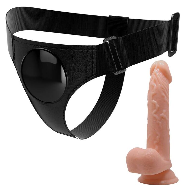 PRETTY LOVE - IMBRACATURA SLIP UNIVERSALE CON DILDO KEVIN 19 CM NATURALE