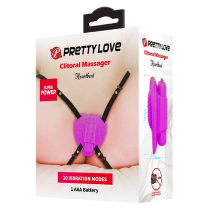 PRETTY LOVE - MASSAGGIATORE CLITORIDEO A BATTITO CARDIACO 10 MODALITÀ DI VIBRAZIONE VIOLA